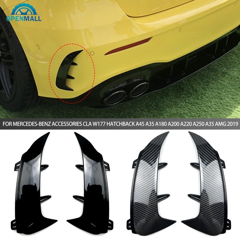 OPENMALL 2 Peças Spoiler Traseiro Do Carro Canards Laterais Barbatana Ventilação De Ar Adequado Para Acessórios Mercedes