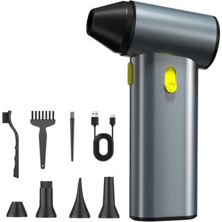 Compressed Air Duster, 130000RPM Brushless Motor, Super Power Air Duster Electric, Aluminum Alloy Body, Dust Blower with