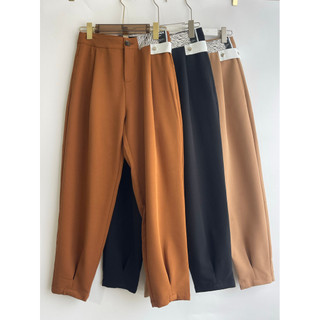Europeu autêntico Original Designer roupas femininas costura leopardo impressão All-Match solto calças casuais feminino 