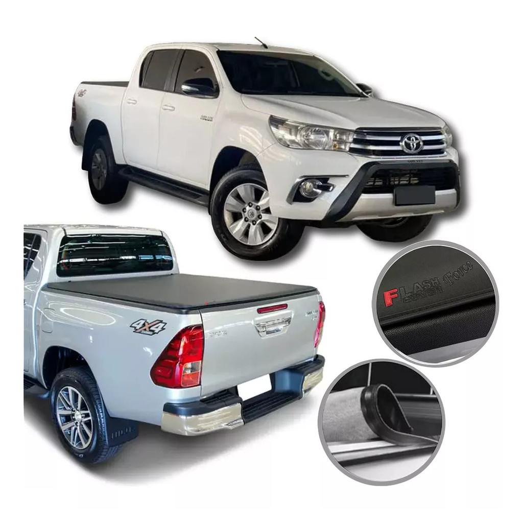 Capota Lona Marítima Hilux Cd 2016 2017 2018 2019 2020 a 2023 Trek Flash Cover