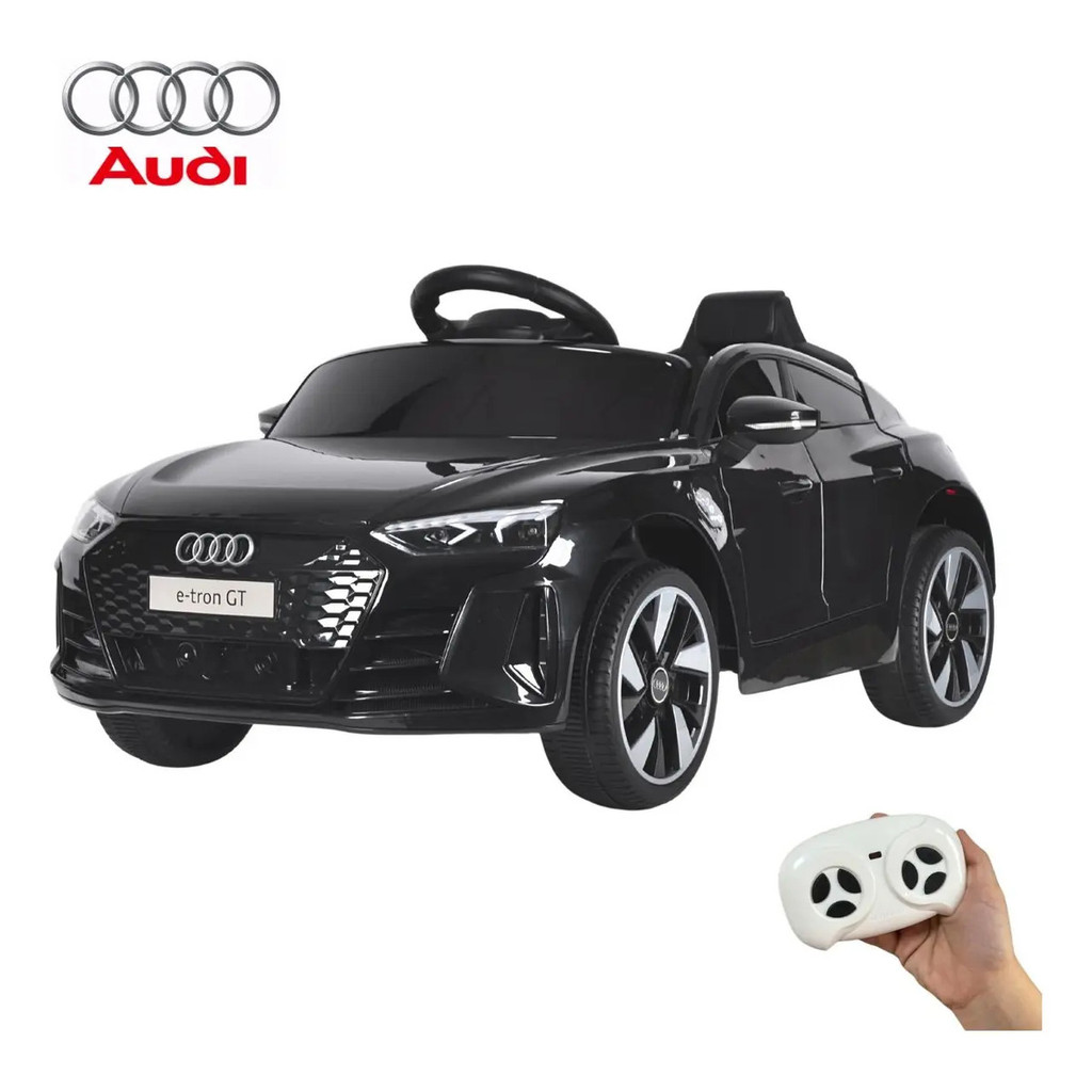 Carro Elétrico Audi Etron GT Licenciado 6V Infantil Com Controle E Bluetooth Importway Preto