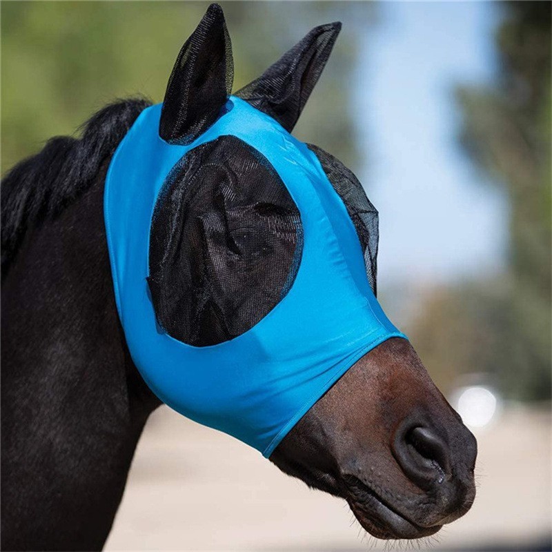 Imitação de máscara de cavalo voador máscara de cavalo de equitação anti-mosquito respirável anti-insetos máscara de cav