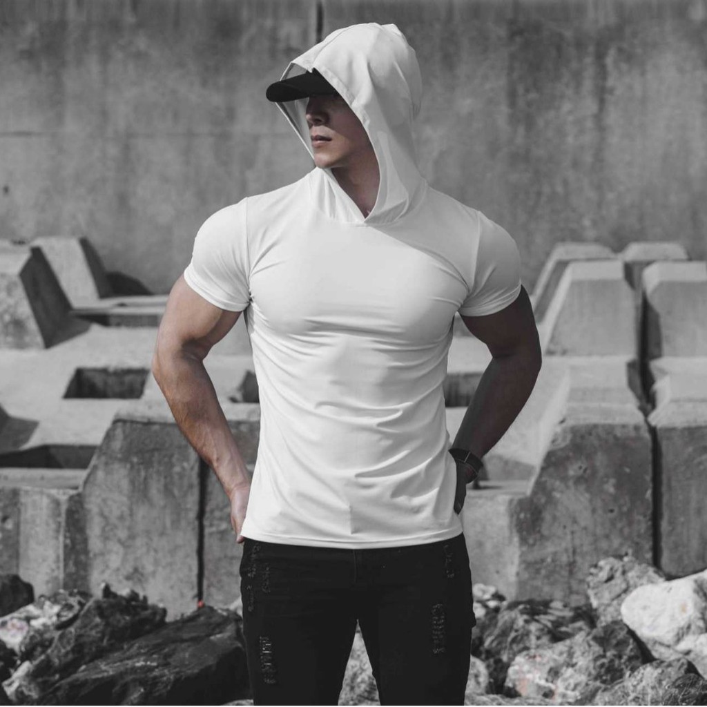 Homens primavera verão novo estilo de Fitness lazer esportes correndo exercício cor sólida secagem rápida estiramento co