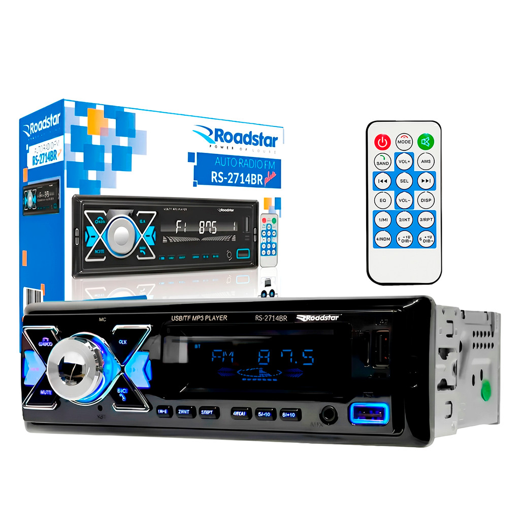 Som Automotivo Roadstar Rs-2714br Usb Bluetooth Micro Sd Bt