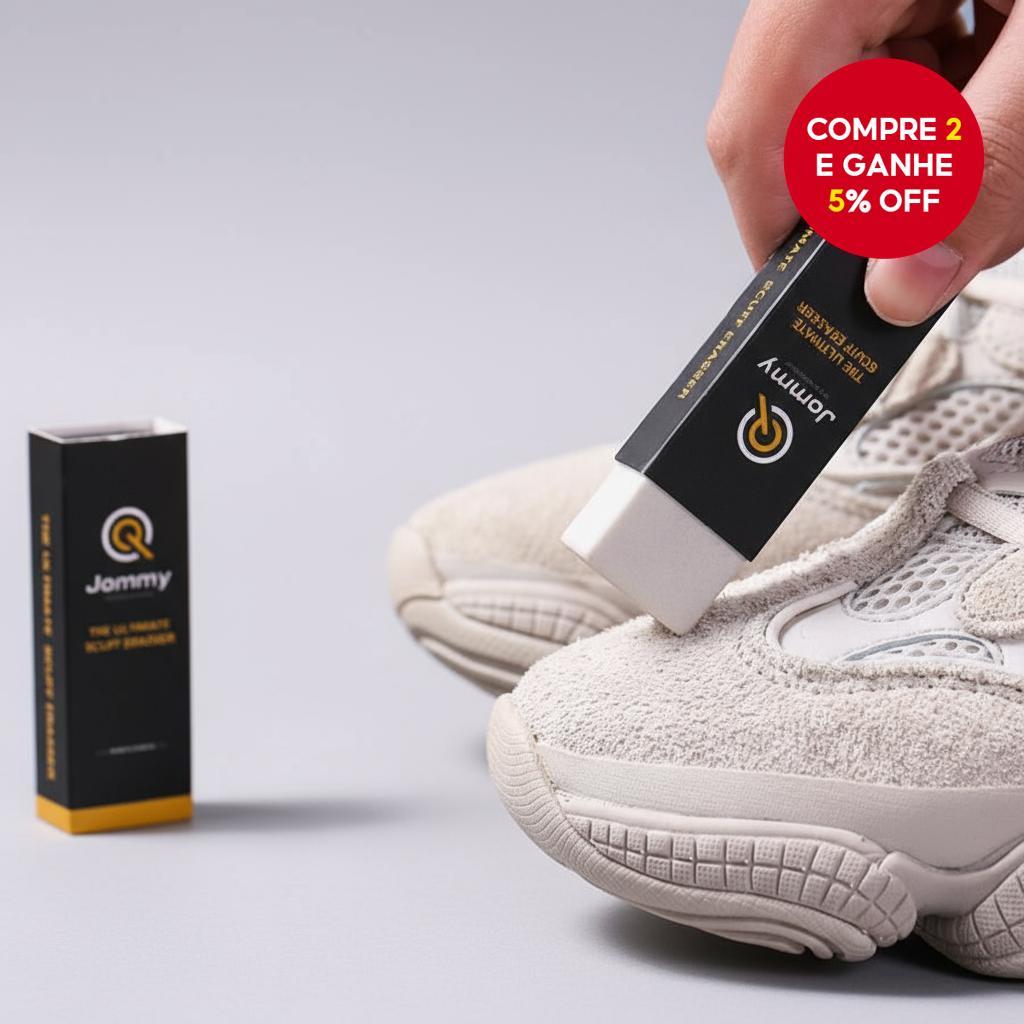 Kit de Limpeza 3 em 1 para Camurça e Nobuck com Escova Borracha para Sapatos de Veludo