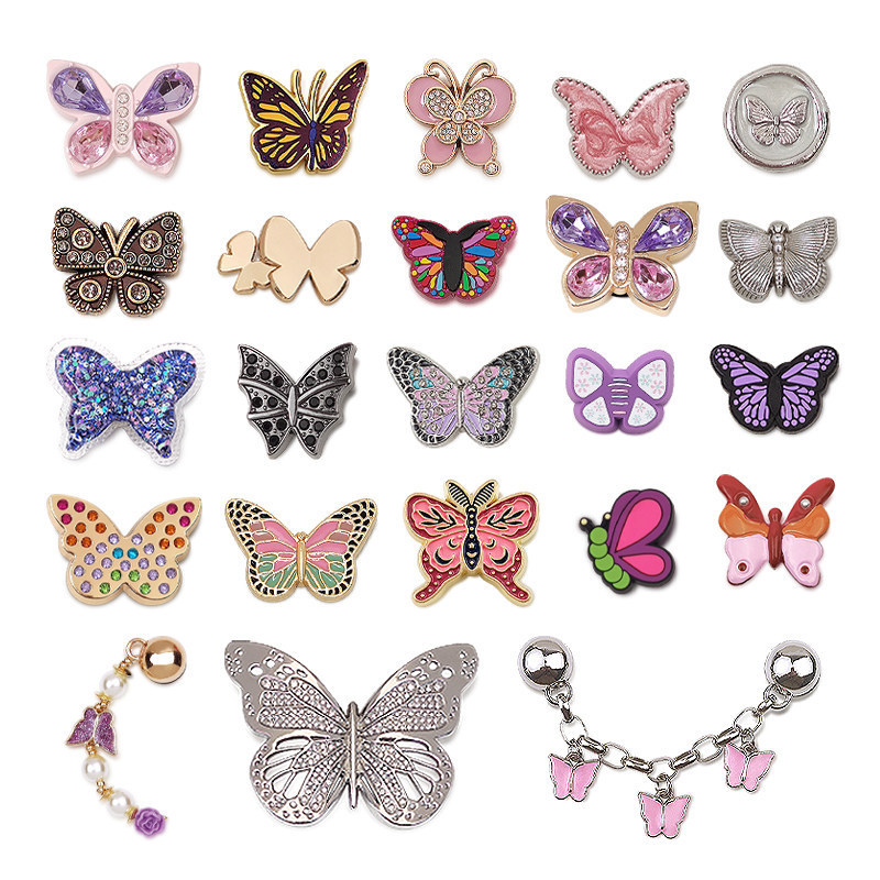 100 # Miss Zoe Jtbz Metal Borboleta Buraco Sacos Acessórios Bonito Dos Desenhos Animados