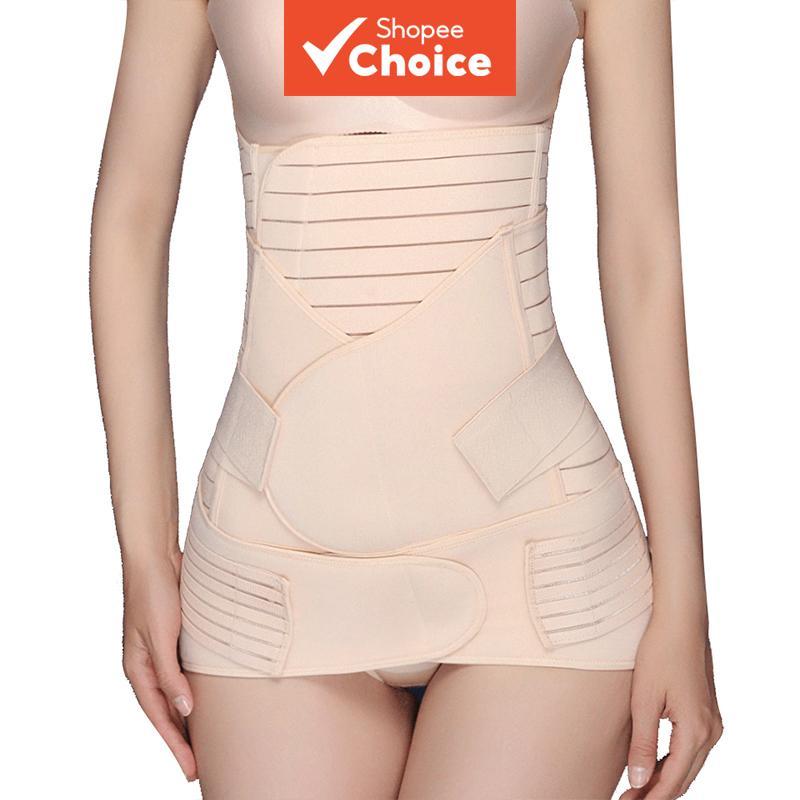 Cinta modeladora pós-parto, respirável, suporte lombar e pélvico, faixa abdominal para recuperação feminina