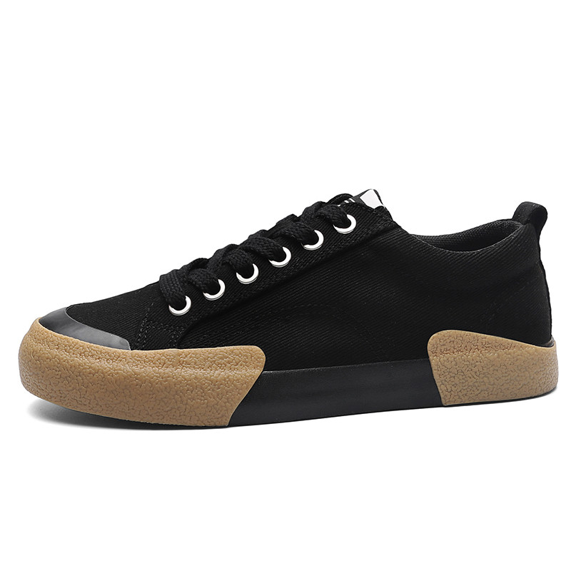 2026 novo estilo sapatos masculinos versão coreana sapatos da moda All-Match sapatos de lona plana rendas sapatos casuai