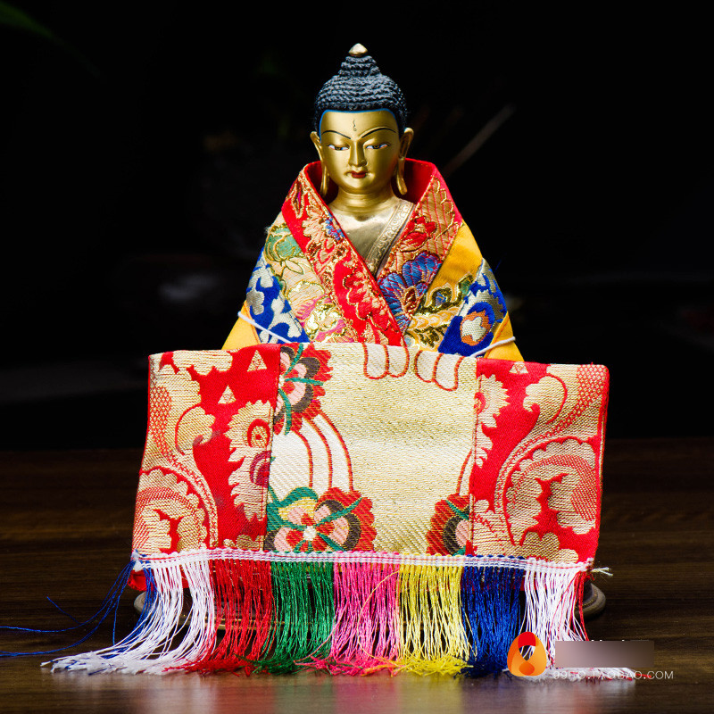 Estátua de bronze tibetano decoração suprimentos 23cm estátua de bronze buda roupas manto adequado para Sakyamuni Amitab