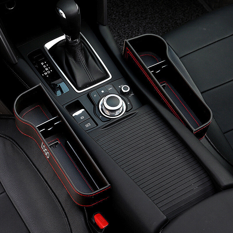 Compatível com Geely MK LC RCF GC GS Coolray, Bolsa de Armazenamento em Couro para o Espaço entre os Assentos do Carro,