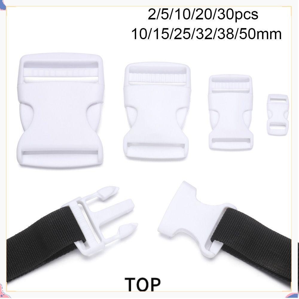 TOPABC 2/5/10/20/30 Peças Fivelas De Liberação Lateral Hardware Duplo 6 Tamanhos Trava De Pulseira Paracord De Alta Qual