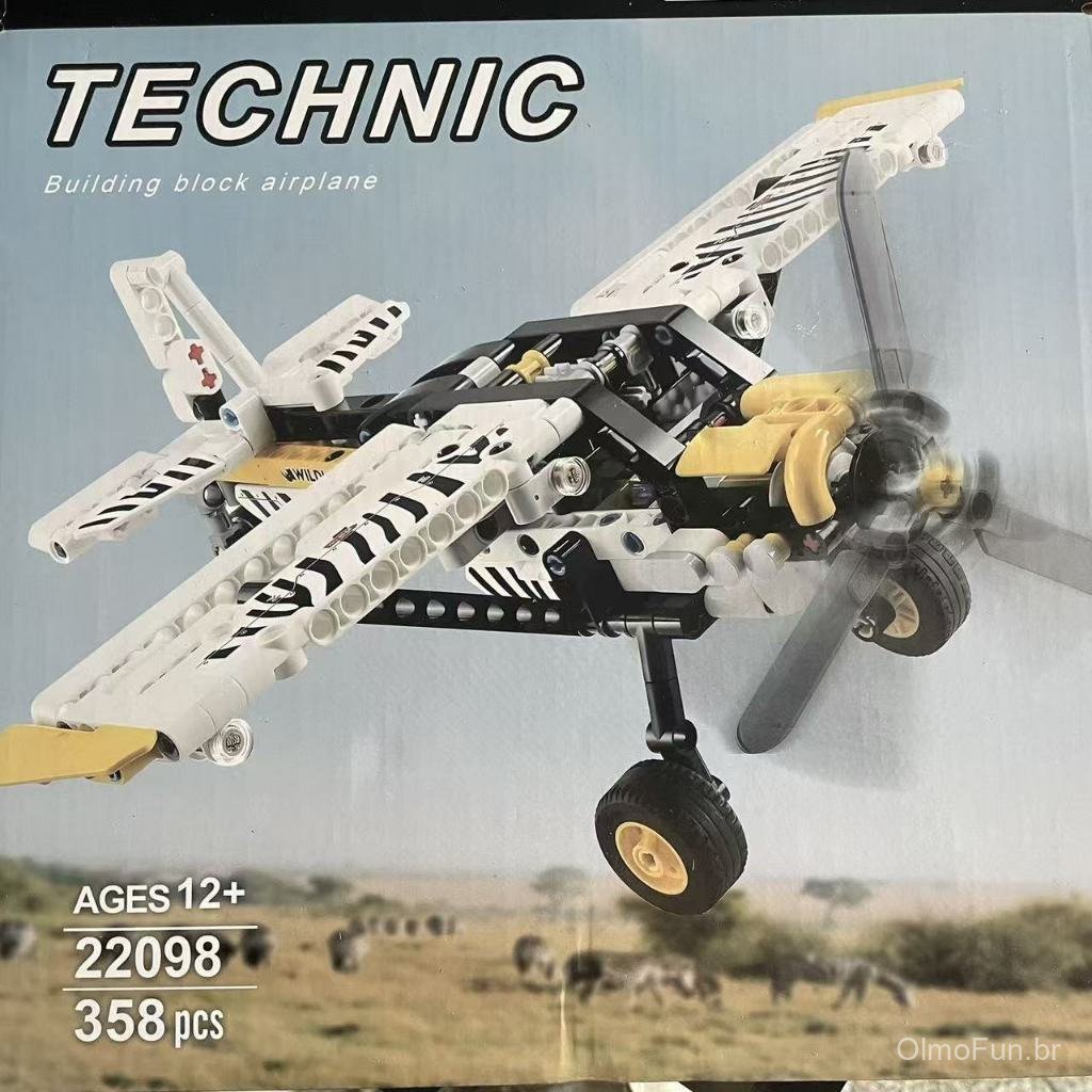 Blocos de montar Lego, série cidade, conjunto mecânico, avião de resgate na selva, helicóptero, brinquedo educativo de m