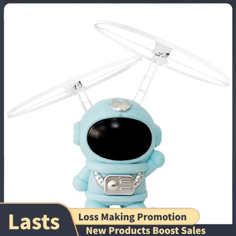 Spaceman Robô Voador Astronauta Nave Espacial Gesto Detecção Helicóptero De Controle Remoto Avião Led Crianças Brinquedo