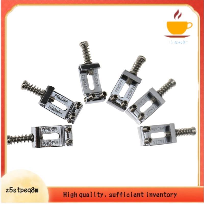 Conjunto De 6 Conjuntos De Selas De Ponte Tremolo Cromadas De Reposição Para Guitarra Elétrica