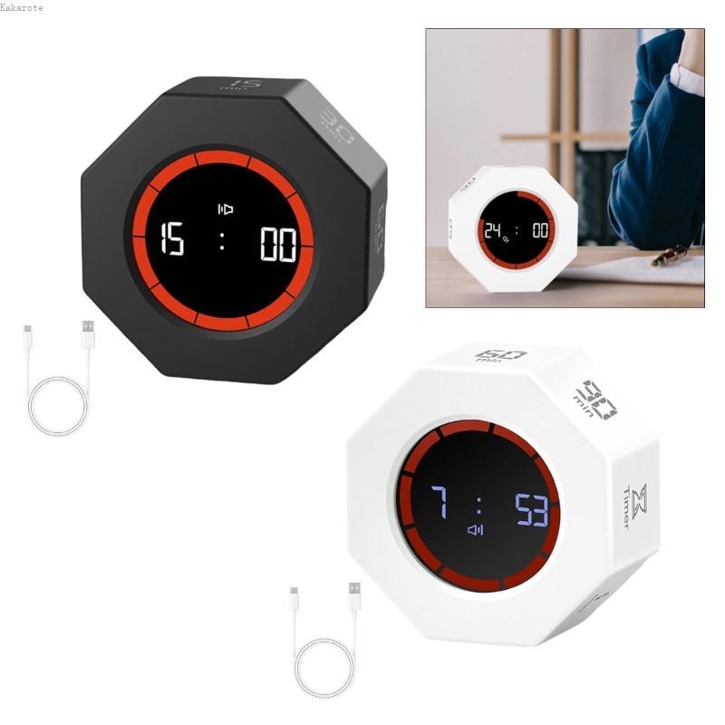 Quiet Digital Timer Recarregável Tela Rotativa Automática ABS Textura