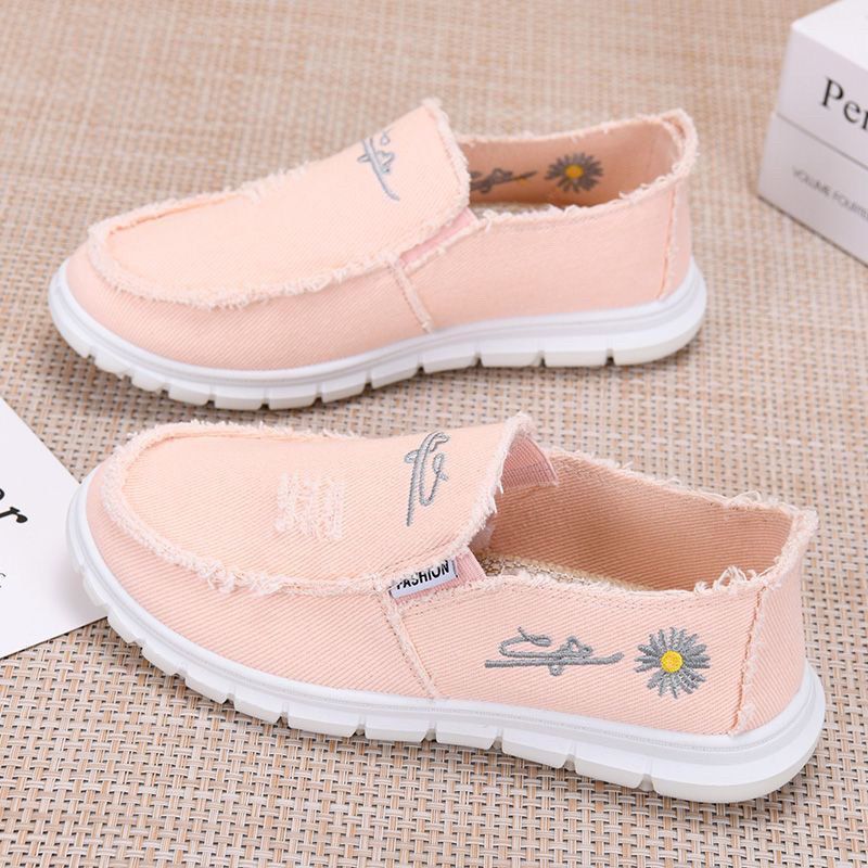 Primavera outono venda quente velho pequim sapatos de pano feminino sapatos de lona pequena margarida sapatos femininos