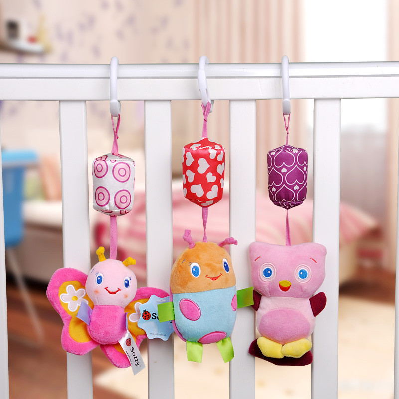 SOZZY bebê recém-nascido educacional brinquedo de pelúcia dos desenhos animados Animal vento carrilhão carrinho de bebê