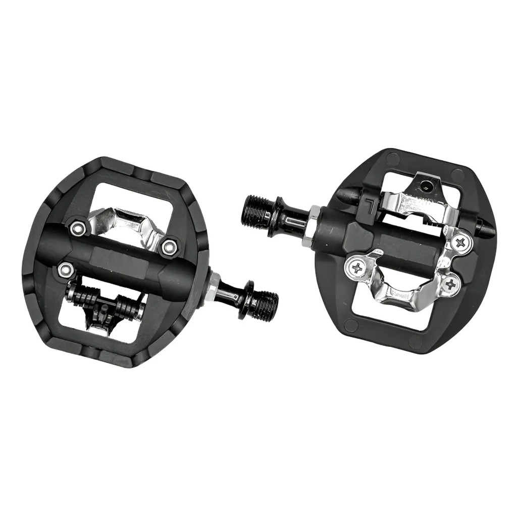 Pedal Clip Plataforma Gta Spd Bike Mtb Rolamento Eixo Cr-mo Preto
