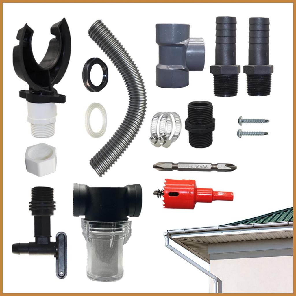 Kit De Conector De Barril De Chuva , Conexão De Desviador De Telhado Eficiente Para Coleção De Água Da cstui3br