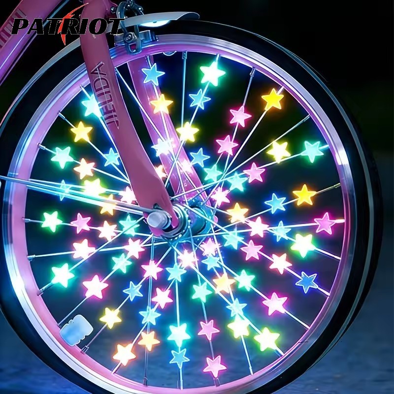 Contas De Raio De Bicicleta Que Brilham No Escuro , Decorativas Em Forma De Coração De Estrela De Plástico Pp Para Decor