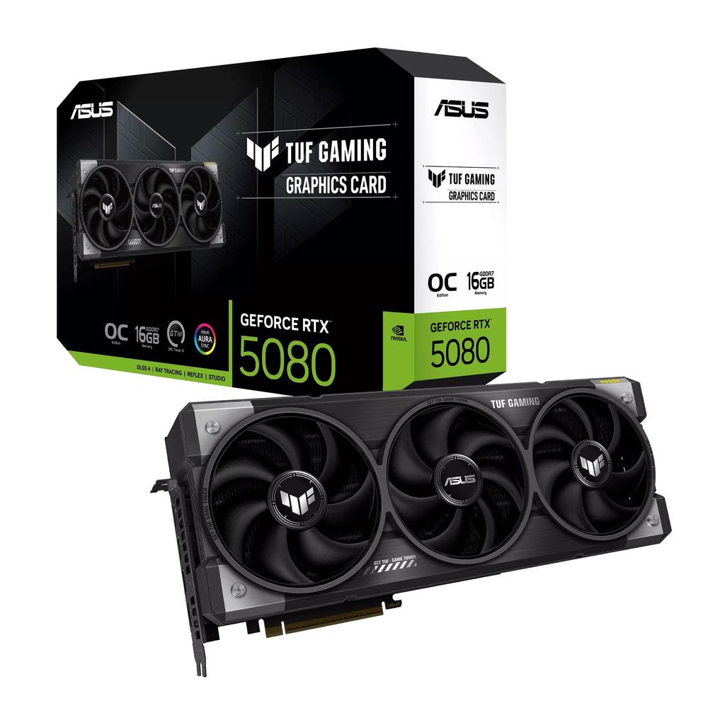 Placa de Vídeo Gpu Asus Rtx 5080 Tuf Gaming Oc 16g Nvidia Geforce, 16gb, Gddr7 - 90yv0m30-M0na00