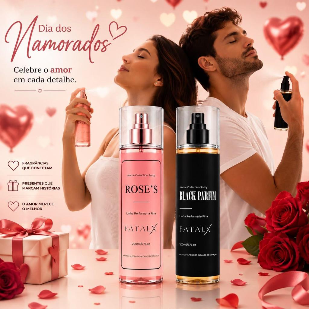 KIT PERFUMES BODY SPLASH  DIA DOS NAMORADOS
