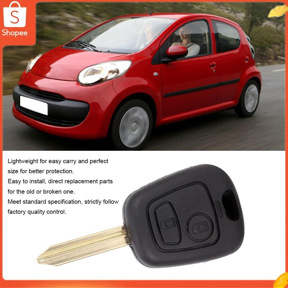 Hap capa de chave de carro com 2 botões, acessório de capa ABS adequado para Citroen C1 C2 C3 C4 Xsara Picasso