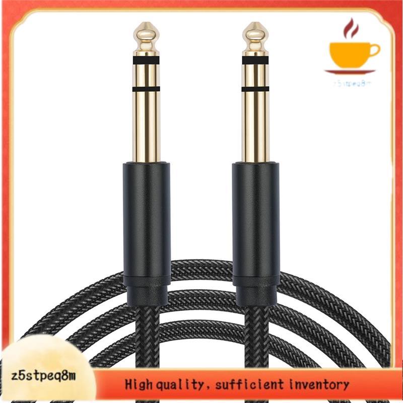 Mono TRS Macho Para Cabo De Instrumento Amplificador De Guitarra Elétrica Mixer Estúdio Gravação