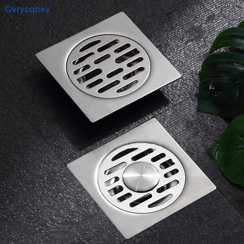 Gvrycqoky Dreno De Chão Quadrado De Aço Inoxidável , Destacável , À Prova De Odor , Peças De Banheiro , Acessórios BR