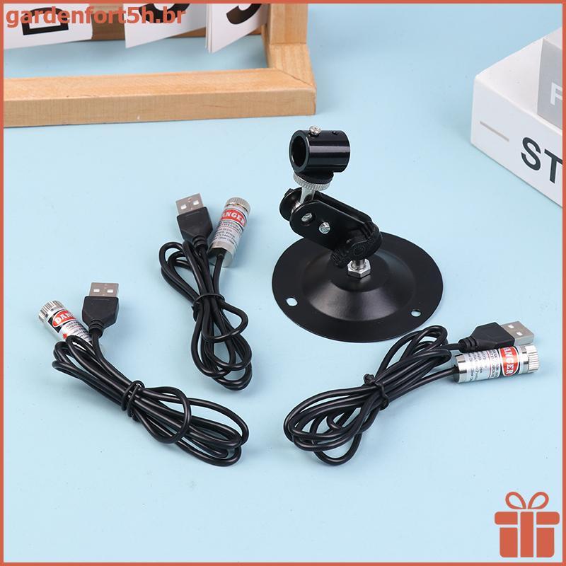 GARDE 12mm 5mw Foco Ajustável Diodo Vermelho Módulo Laser Industrial Posicionamento Cabeça De Cobre Com Linha USB 650nm