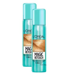 Kit 2 Magic Retouch L'oréal Louro Claro Spray Instantâneo para Retoque de Raiz 75ml