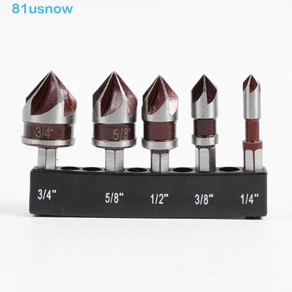 Conjunto De Brocas USNOW1 , Broca De Chanfro Para Carpintaria Com Haste Hexagonal , Escareadoras Precisas De Vários Tama