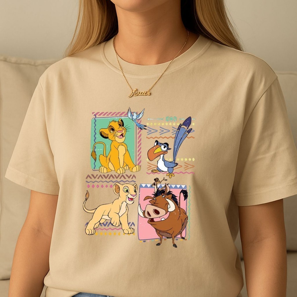Camiseta Feminina Estampa Rei Leão Delicada Estilosa Tecido confortável 100% Algodão Envio Imediato