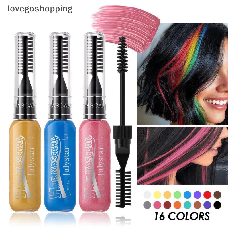 [lovego] Rímel De Cabelo Descartável Sti 1PC Coloração Temporária Tintura Vibrante Para Meninas Festas Noturnas Presente