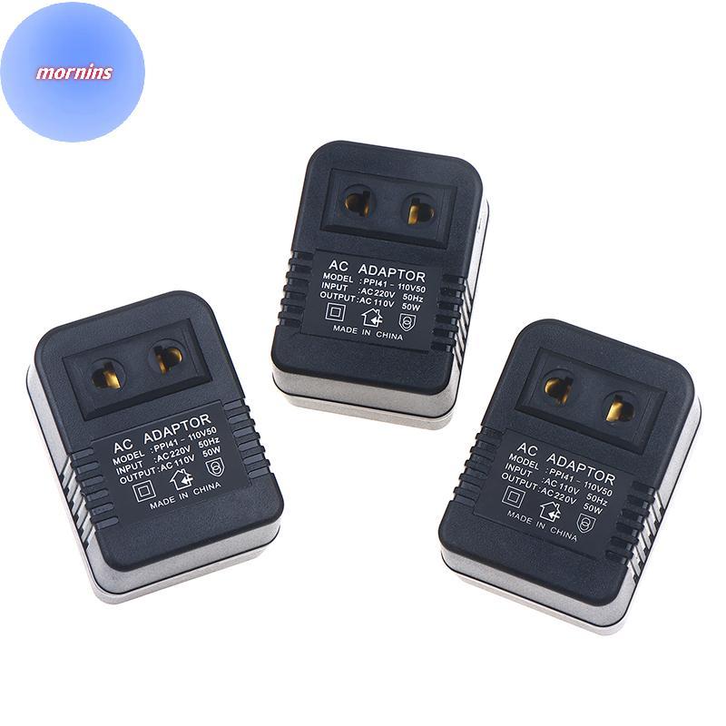 MORNIN Ue Eua Plug Step Down Transformador Adaptador De Viagem AC220V Para 110V Ou 110 A 220V Conversor 50W De Tensão Re