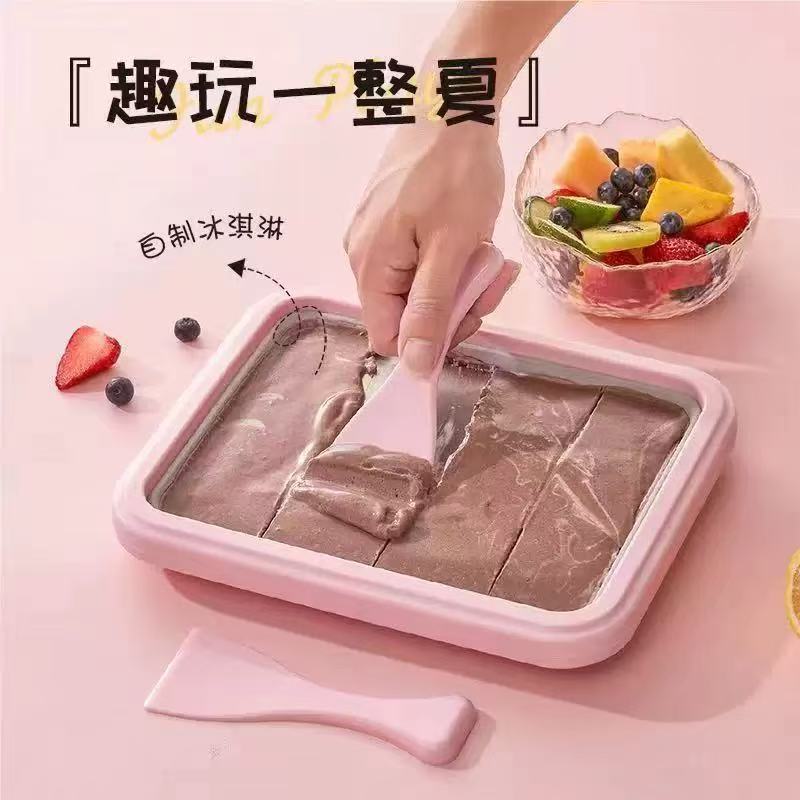 Máquina de iogurte frito estilo japonês, máquina de gelo frito para uso doméstico, máquina de sorvete DIY para crianças,