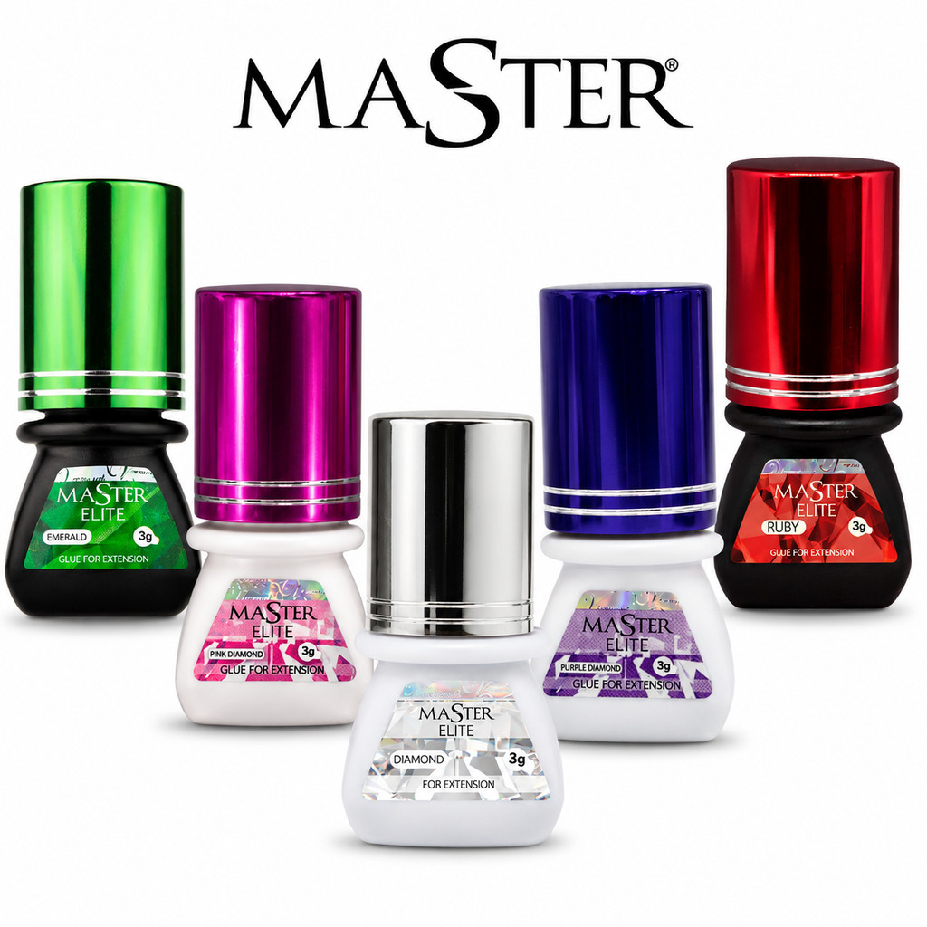 Cola Adesivo Master Elite Emerald Diamond Ruby Pink Diamond Purple Diamond Extensão Cílios Retenção