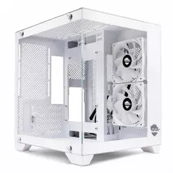 Gabinete Gamer Ninja Akyra X2 White, Mid Tower, Vidro Temperado, M-ATX, Com 2 Fans, Sem Fonte, Branco