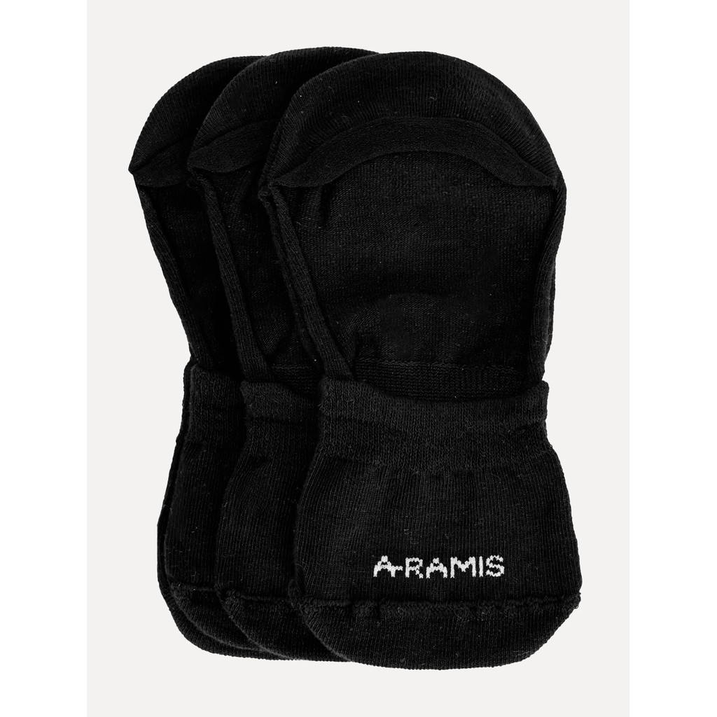 Meia Aramis Masculina Invisível Preta Kit 3 Pares