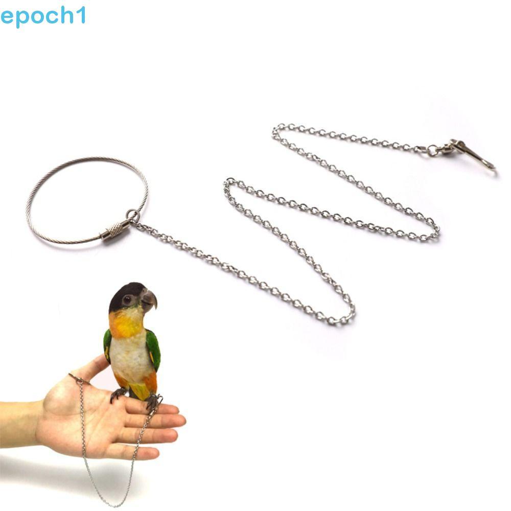 EPOCH1 Periquito Pé Corrente Treinamento Voador Seguro Com Fivela Giratória Starling Pombo Cockatiel Pássaro Suporte Tor