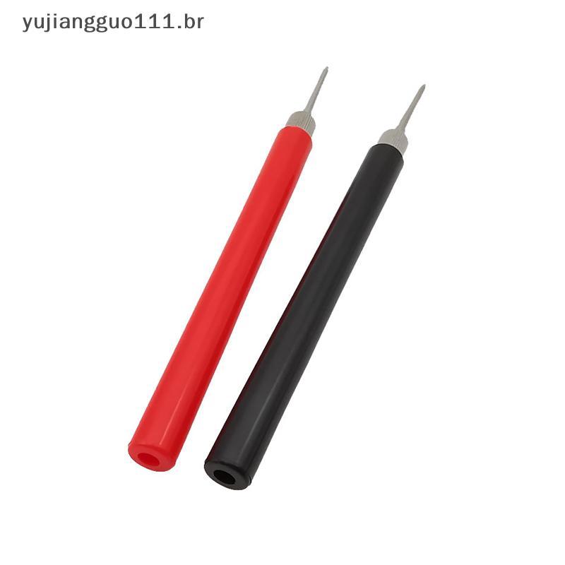 # Novo 2MM Mola Teste Elétrico Ponta De Sonda Gancho Fio Conector De Sem Solda Leva Pino Para Multímetro Digital Multi M