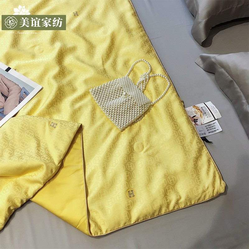Verão luz estilo luxo antibacteriano sojas 60 peças Tencel verão fresco colcha ar condicionado colcha lavável à máquina 