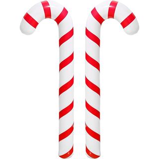 Balões Infláveis de Cana de Doce de Natal Doneace de 35 Polegadas, Cana de Doce de Natal Inflável para Decorações de Fes