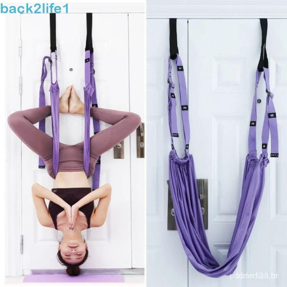 Cinta de yoga aéreo feminina, balanço ajustável tipo rede, com função de alongamento elástico, utilizada para treinament