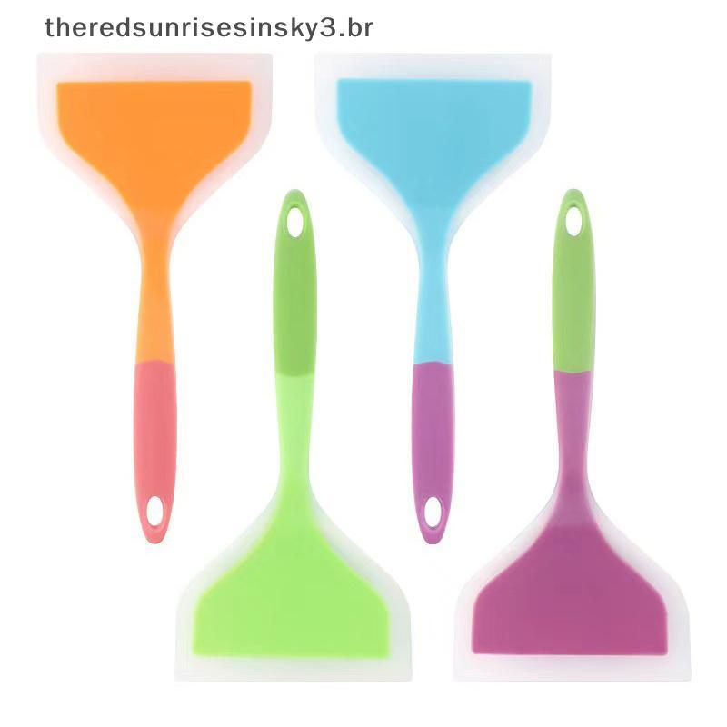 Utensílios Multifuncionais Não Sti TSBR-Espátula De Ovo De Silicone , Virador De Panqueca Largo E Flipper Para Cozinhar