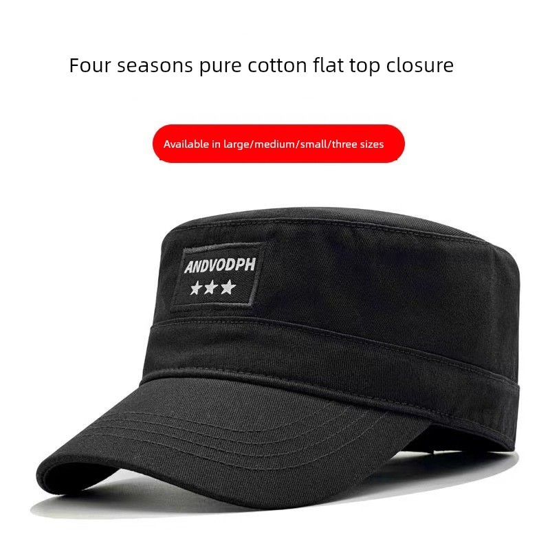 boné lacoste boné Chapéu de estrela de cinco pontas masculino chapéu de topo plano primavera outono estilo fino respir