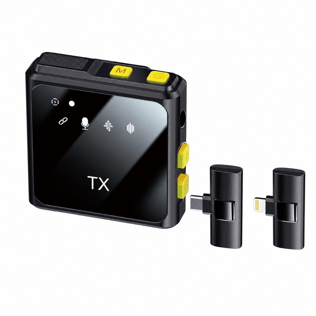 Microfone Lapela Sem Fio Profissional Wireless Lightning ou typec