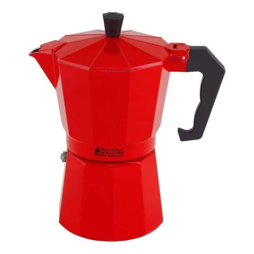 CAFETEIRA LUXO ITALIAN VERMELHO 6 XÍCARAS MAXWELL & WILLIAMS EM ALUMINIO