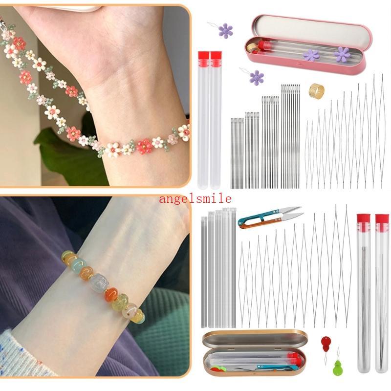 1 Conjunto Para Miçangas, Agulha Longa E Reta Olhos Grandes