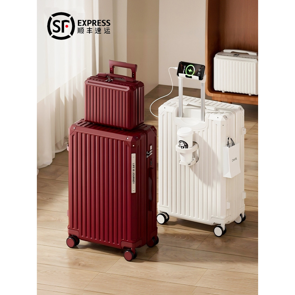 Viagem herói High-End bagagem feminina sogra bagagem recarregável viagem trole caso masculino estudante 80cm vermelho